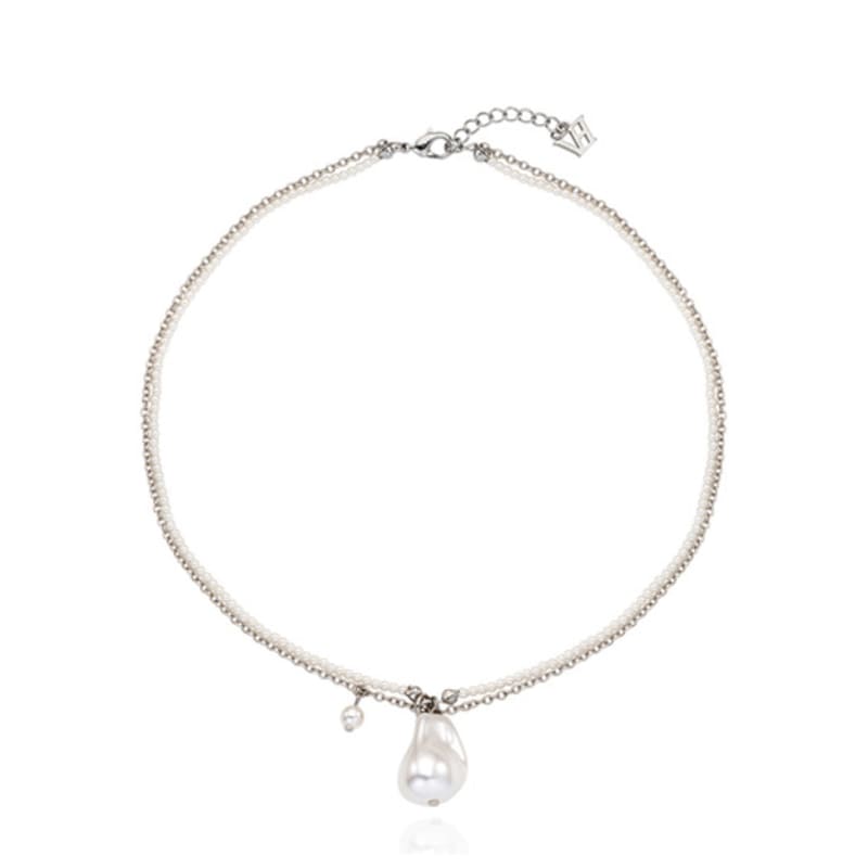 VINTAGE HOLLYWOOD Baroque Pearl Layered Necklace_VH2479NE010M