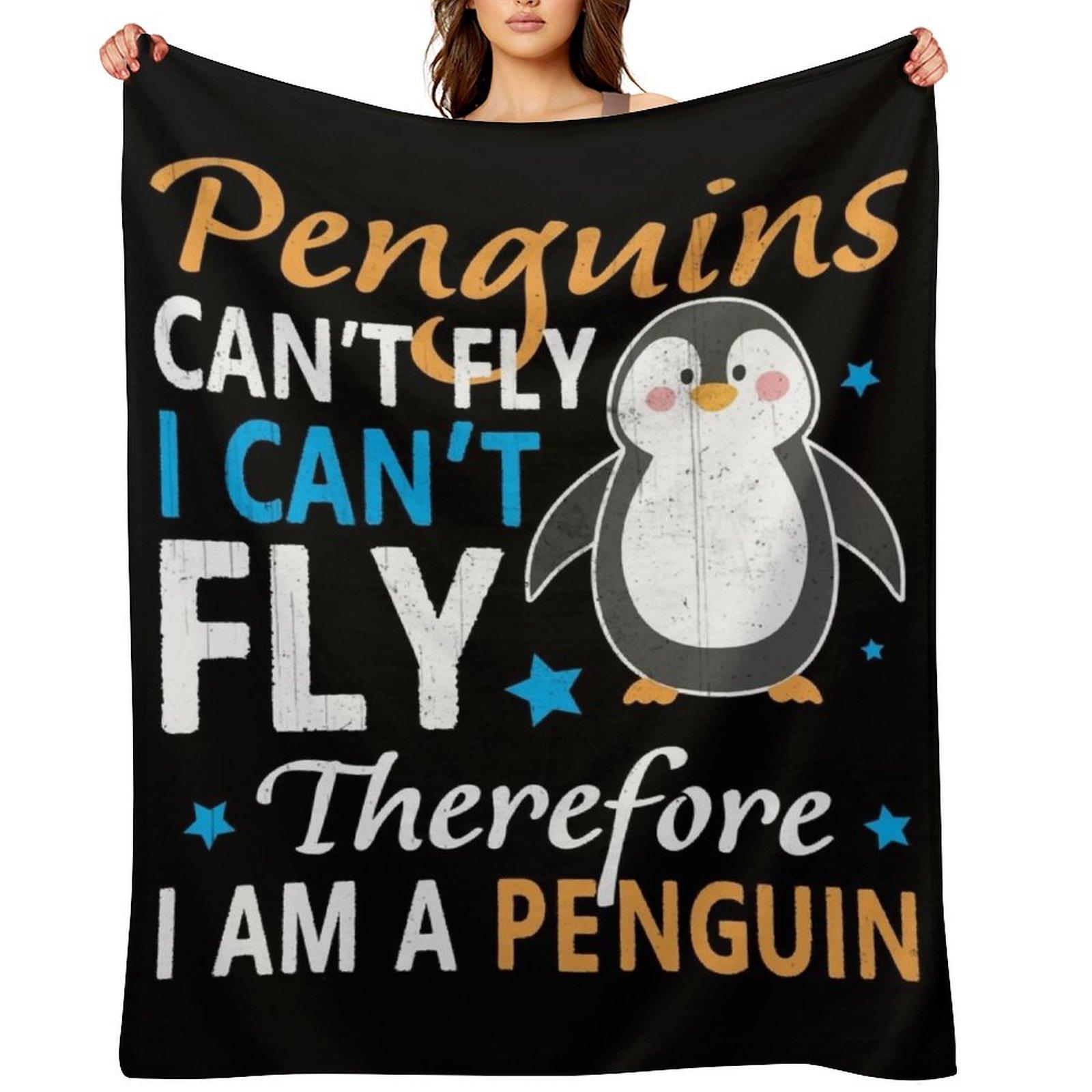 

Penguin Zoo Gift Throw Blanket Quilt Plaid Decoratives Hair Blankets 30x40in