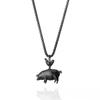 PIG & HEN Pendant Necklace - Black X Black