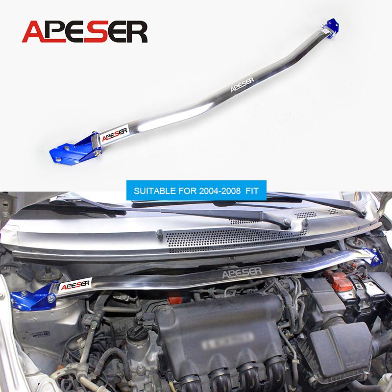 Front Strut Bar for Honda Fit 2004-2023 Racing Car Engine Front Upper Tower Strut Bar Brace Modification Parts STB Anti-Roll Bar 2000-2008