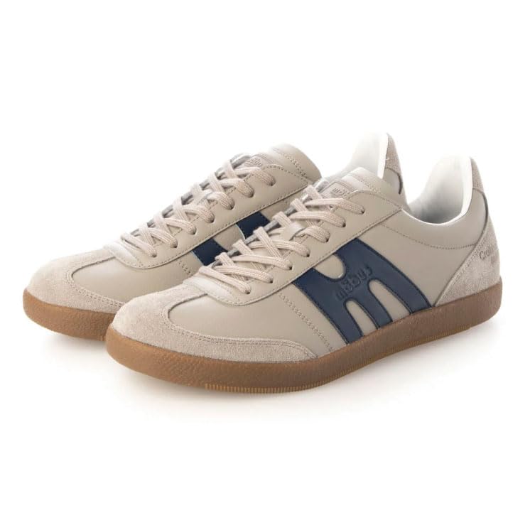 

Mobus Men s Leather Sneakers, Genuine Leather, Sports, Casual, Walking Shoes, Current Model DUREN (STONE GREY/NAVY, Size 25.5 cm)