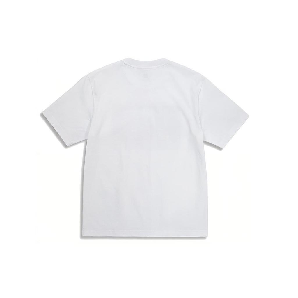 Li-Ning Badfive Printed Sports Round Neck Short Sleeve T-Shirt Men Tops White AHSQ701-2