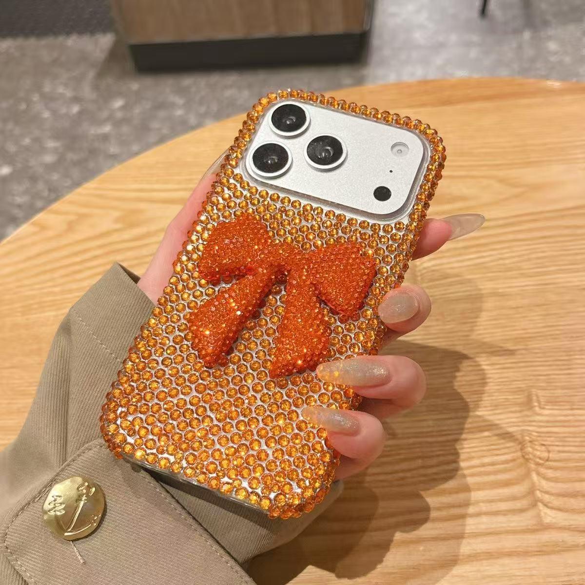

Luxury Diamond Bow Phone Case for iPhone 17 Pro Max, 15, 11, 12, 16, 16 Pro. 13 Pro