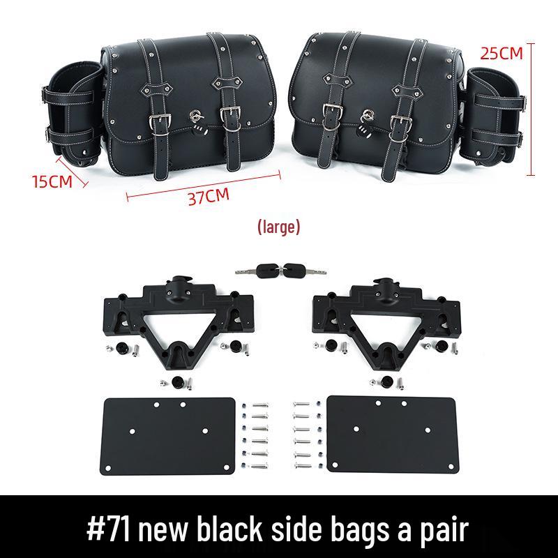 Kaiyue 500F Motorcycle Side Bag: Waterproof Canvas & Leather Quick-Release Accessory