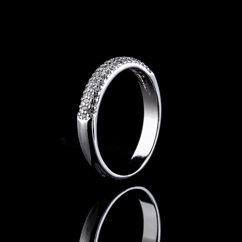 Prsteň pre pár s mierne osadeným štvorcovým diamantom Princess, Luxusný zásnubný prsteň Prsteň pre ženy