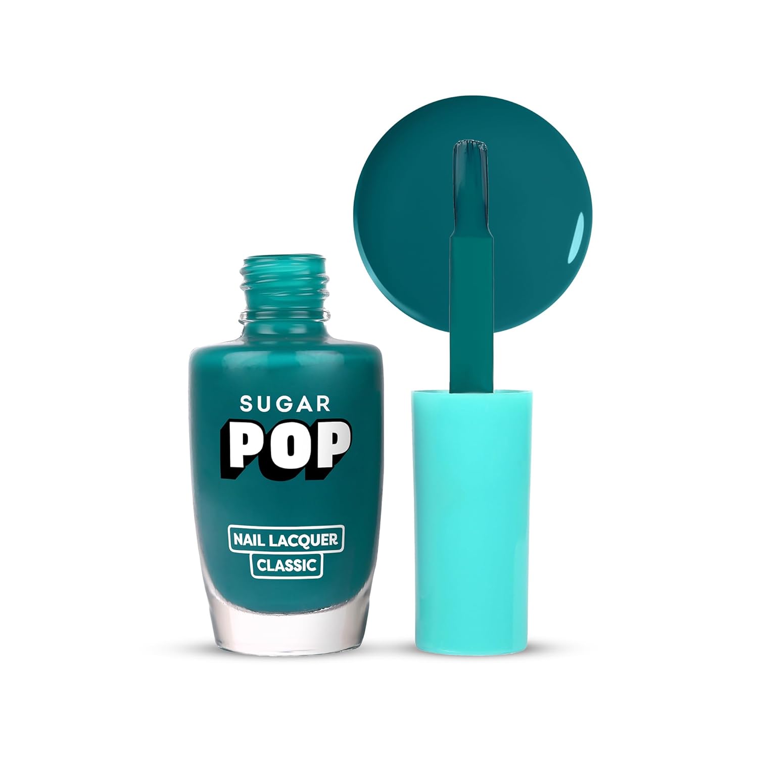 SUGAR POP Глянцевый лак для ногтей 45 Бирюзовый оазис 10 мл Быстросохнущий Высокий блеск Яркий цвет Стойкий Устойчивый к сколам Лак