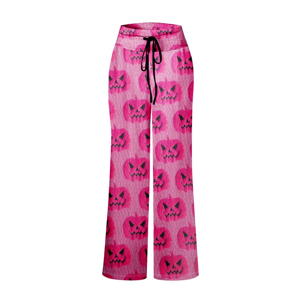 Anime Pajama Pants Sleepwear Casual Drawstring Elastic Waist Pants Comfy Straight Yoga Loose Trousers