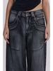 GLYDE Printed Baggy Jeans Women Clothing High Street Rivet Washed Distressed Vintage Pants Women Jeans Casual High Waisted Jeans