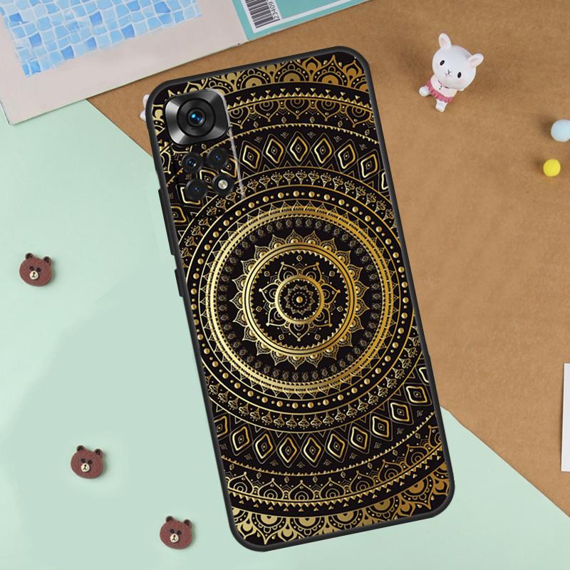 Indian Floral Henna Mandala Case For Xiaomi Redmi 14C 10C 12C 13C Cover For Redmi Note 13 Pro 14 9 10 11 12 10S 11S 12S