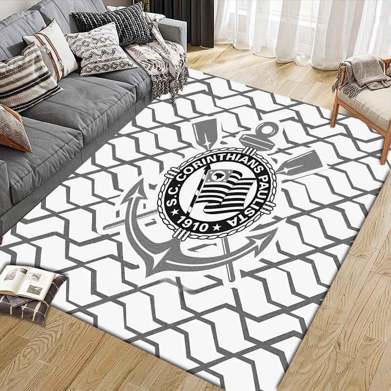 Cardiff City FC Flannel Pattern Square Carpet,Area Rug,Carpet Rug for Living Room Bedroom Sofa Playroom Decor,Non-slip Floor Mat
