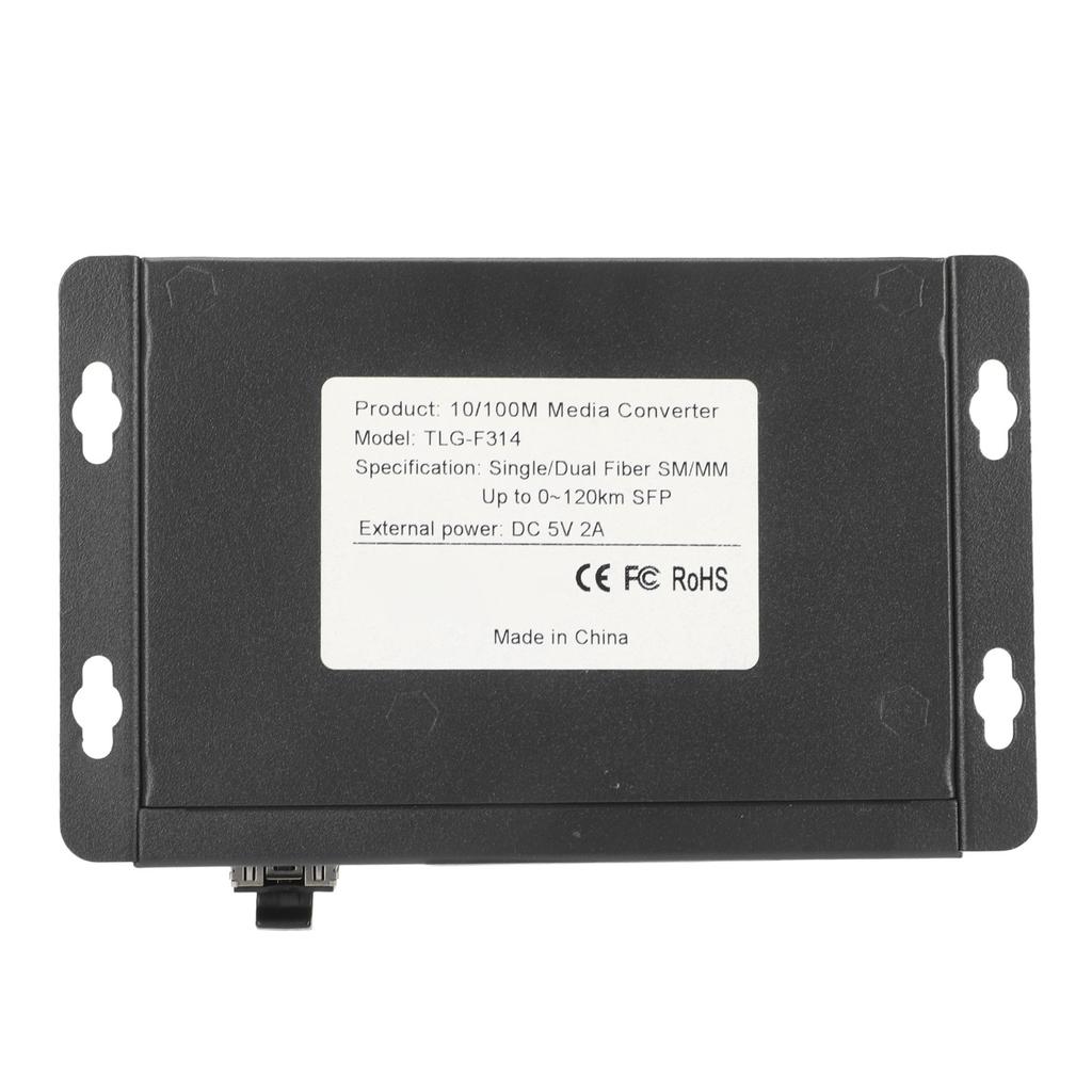 SFP Fiber Media Converter 1 Optical Port 4 Electrical Port Up To 120km RJ45 Port Ethernet Fiber Switch 100‑240V EU Plug