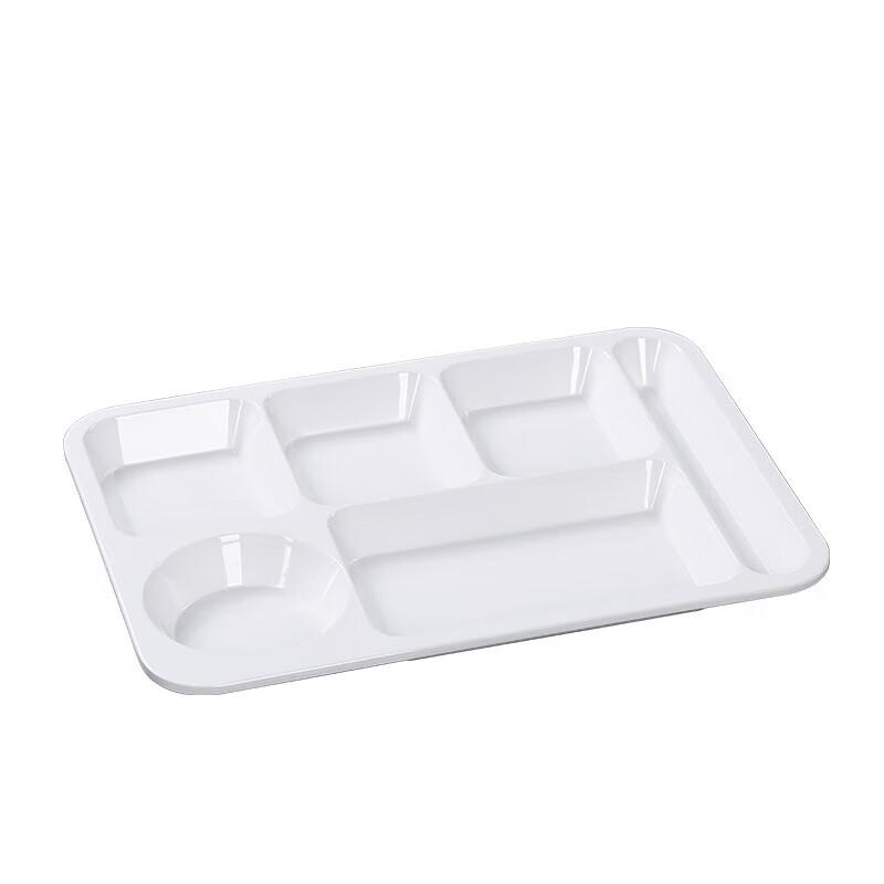 NHZHIW A5 Melamine 14-inch Rectangular Four-Compartment Dinner Plate