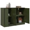 vidaXL Sideboard Olivgrün 99x39x73 cm Stahl