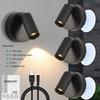 1000LM Magnetic Wall Light LED Table Lamp Touch  3-Color Dimmable  350° Rotatable USB Rechargeable Bedroom Bedside Night Light