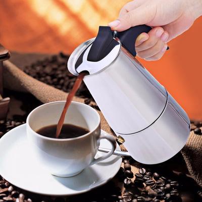 Stainless Steel 450ML Coffee Pot Mocha Espresso Latte Percolator Stove Coffee Maker Pot Percolator Cafetiere Latte Stovetop Drink Tool