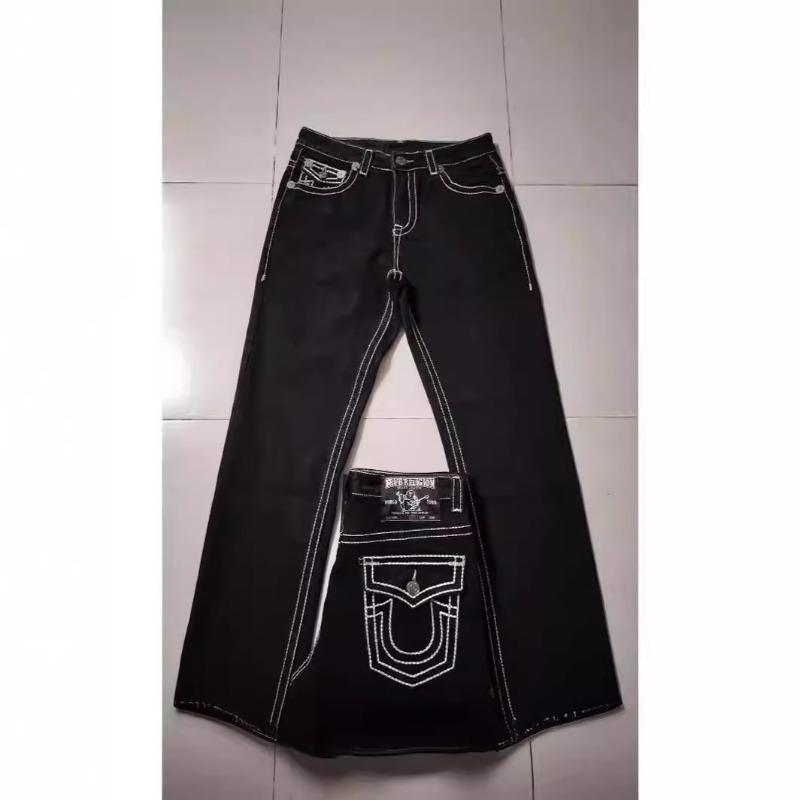 EastRogue Amerikanische High Street Casual Marke Weiße Dickfaden Straight-Leg Jeans für Herren