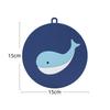 Ensemble de sets de table ronds en silicone avec design de baleine