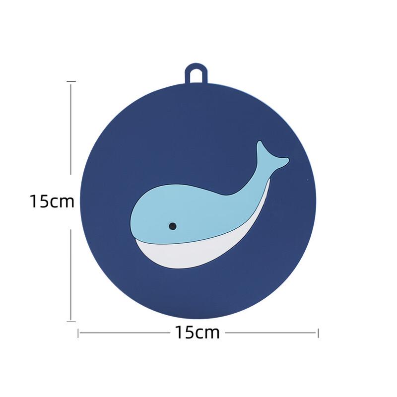 Whale Design Round Silicone Table Mat Set