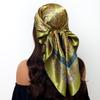 Fashion Square Silk Scarf Women Headband 90*90cm Print Neck Scarfs Office Hair Band Hand Kerchief Female Bandana Headwear