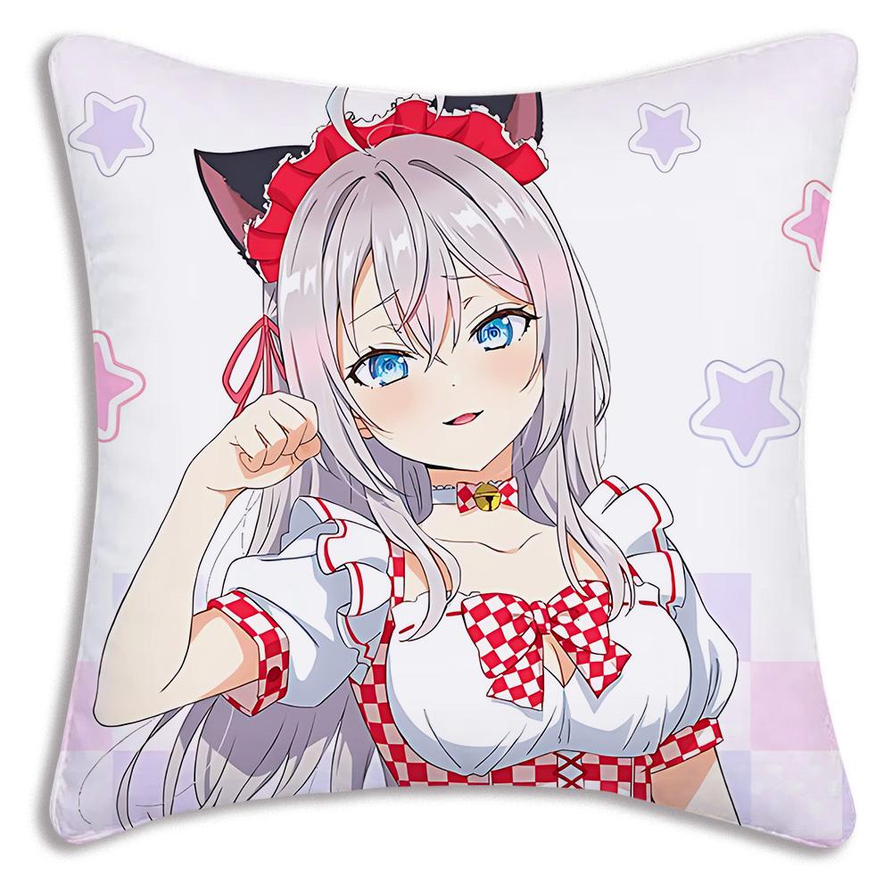 Pillow Cartoon Alya Sometimes Hides Her Feelings In Russian Sofa Decorative Home Double-Sided Printing Short Plush Cushion Cover