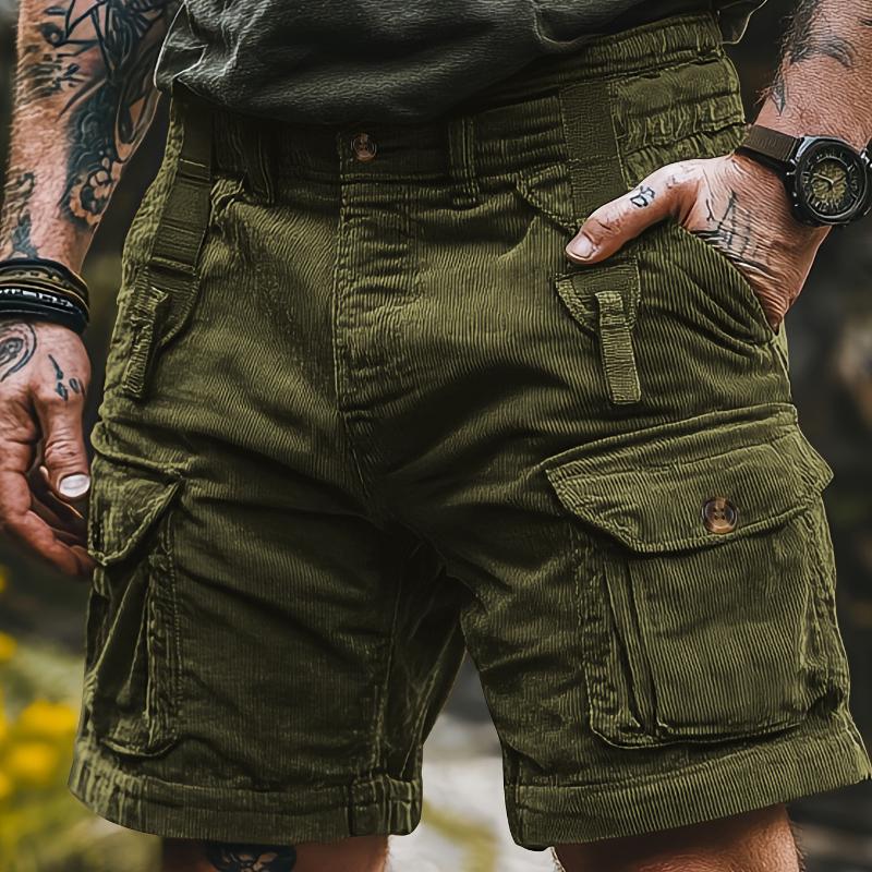 

Мужские шорты карго с множеством карманов, повседневные шорты в стиле милитари черного, коричневого, светло-голубого цвета 2XL