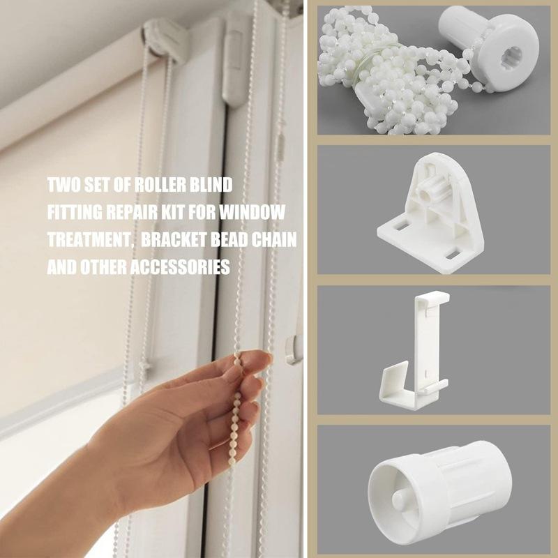 2M 17Mm Roller Blind Fittings Kit Brackets Beaded Chain Spares Controller Set Replacement Window Blind Parts