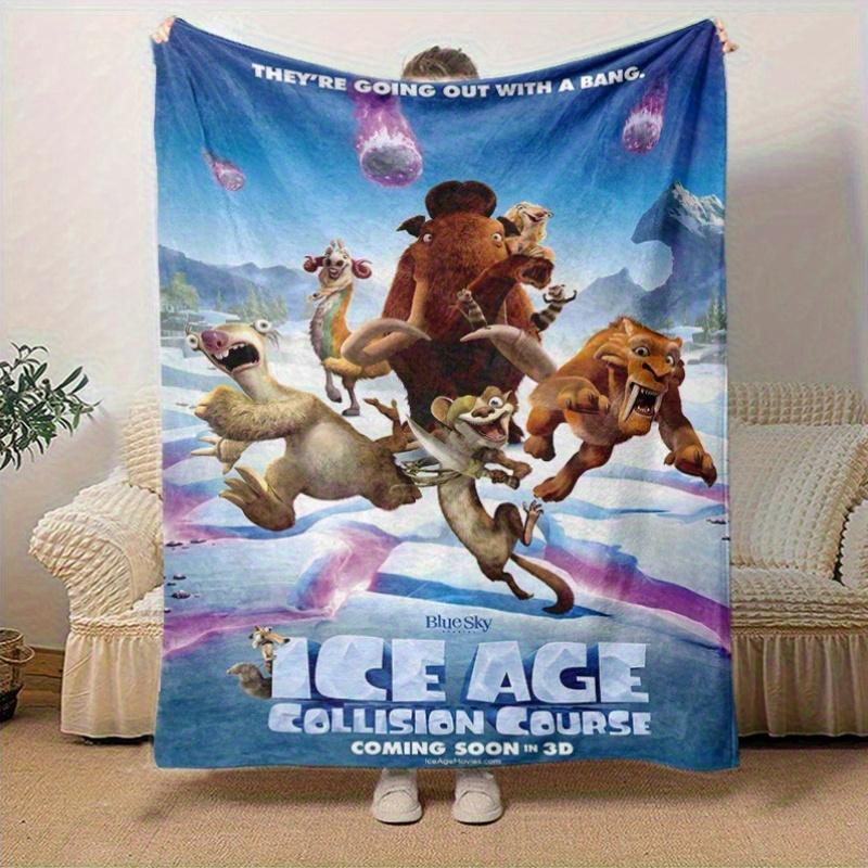 1 pezzo, Avventura da scoprire con la coperta L'era glaciale, Morbida coperta in flanella per camera da letto, soggiorno, viaggi, campeggio