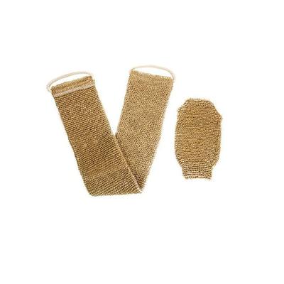 Scrubber esfoliante per la schiena in canapa, 100% naturale, spazzola per il corpo da bagno e doccia con manico