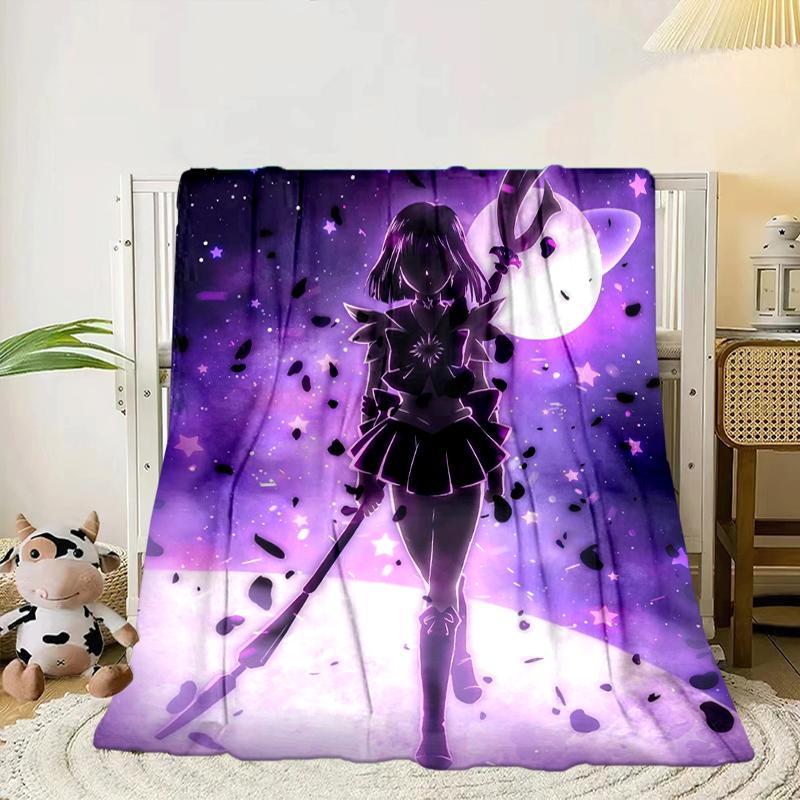 Moonlit Guardian Blanket Flannel Blanket for Bed, Sofa, Camping, Hiking, Picnic Essentials, Gift for Family Fan Gifts