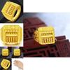 Premium Quality Gold Plated Brass Abacus Ring With Sleek Geometric Style