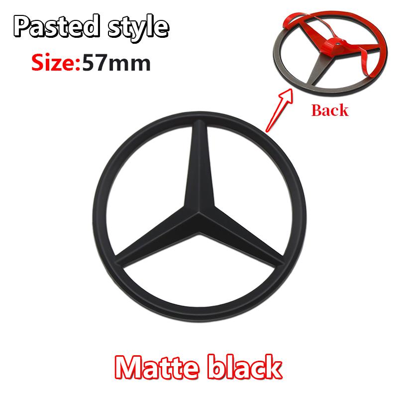 52mm 57mm Pins Sticker Car Steering Wheel Emblem Badge For Mercedes Benz C E S Class CLA CLS W212 W205 W204 Styling Accessories FK1