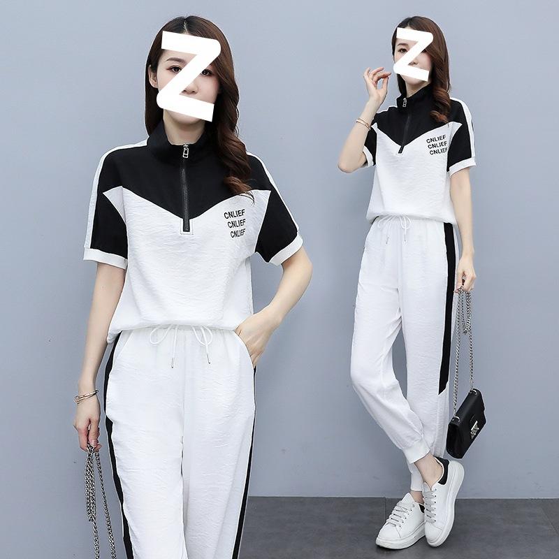 Casual Sports Suit for Women In Summer, Korean Style, Slim and Fashionable, Two-piece Suit for Small Women