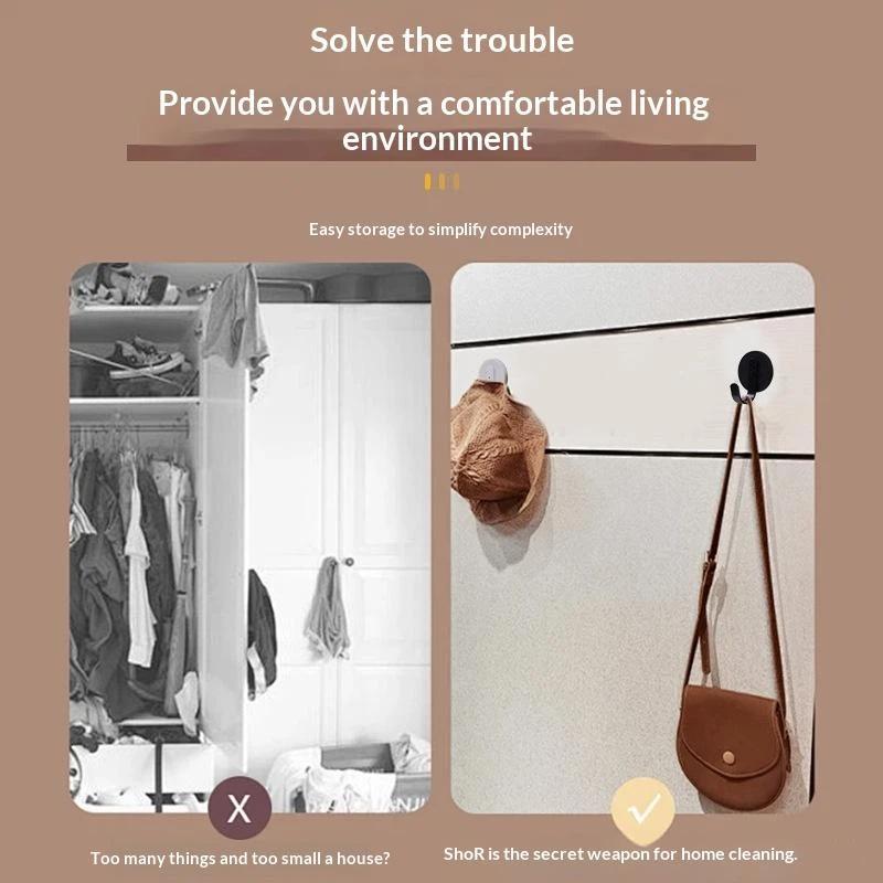 Magnetic Wall Hooks With No Drill Strong Grip And Scratch Free Design Perfect For Home Kitchen Hanging Towels Bags