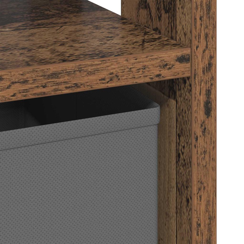 Nightstand 2 Pcs Reclaimed Wood Look 41 X 40 X 45 Cm Engineered Wood