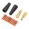 15 Piece Welding Accessories Kit PTFE Gasless Nozzles Brass Gas Diffuser 9mm Copper Electrode Tips