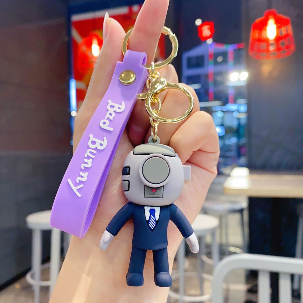 Toilet Person, Monitor Person, Three-dimensional Doll, Cartoon Car Keychain, Night Stall, Gift Pendant.