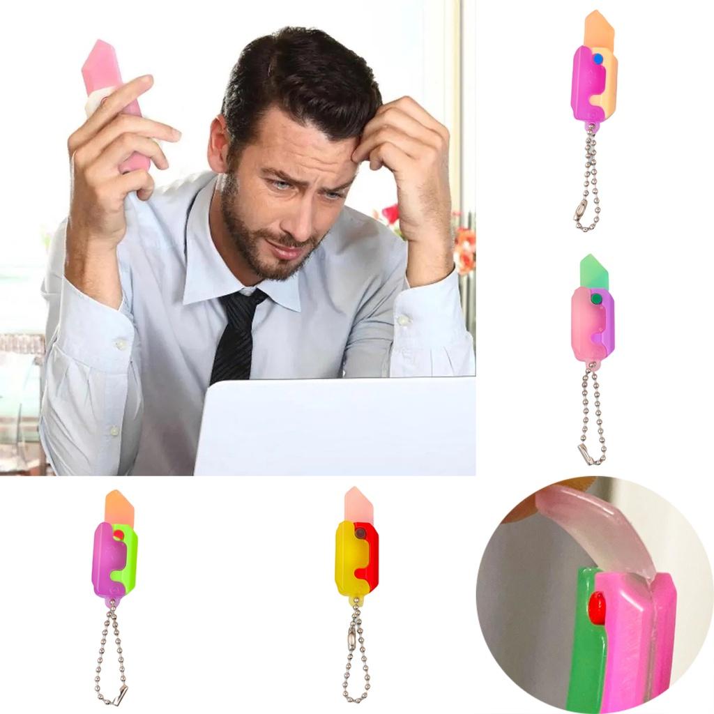 Carrot Fun Mini Fidget Toys Keychain Pendant Rubber Decompression Gifts