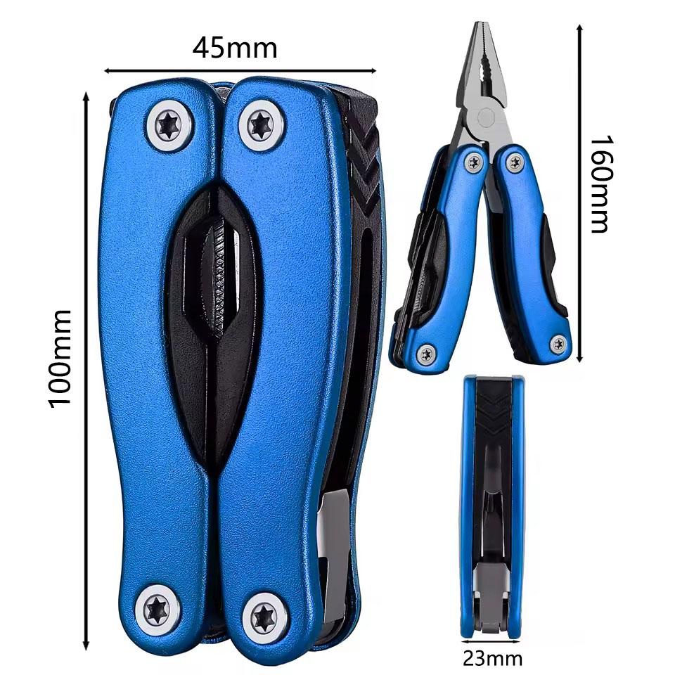 Outdoor Survival Camping Equipment Stainless Steel 9 in 1 Portable Multi-Tool pliers Portable Camping Accessories