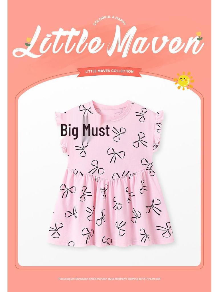 Little Maven Sommerkleider für Europa & Amerika: Süße kurzärmelige Röcke für Mädchen