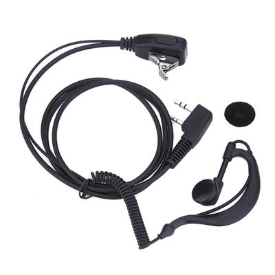 10-1pcs 2 PIN PTT MIC Interphone Earphone Earpiece Walkie Talkie Headset with Microphone for Baofeng UV5R BF-480/490/320/V6