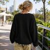 Damenmode Lässiges lockeres Langarm-Sweatshirt Pullover für den Alltag