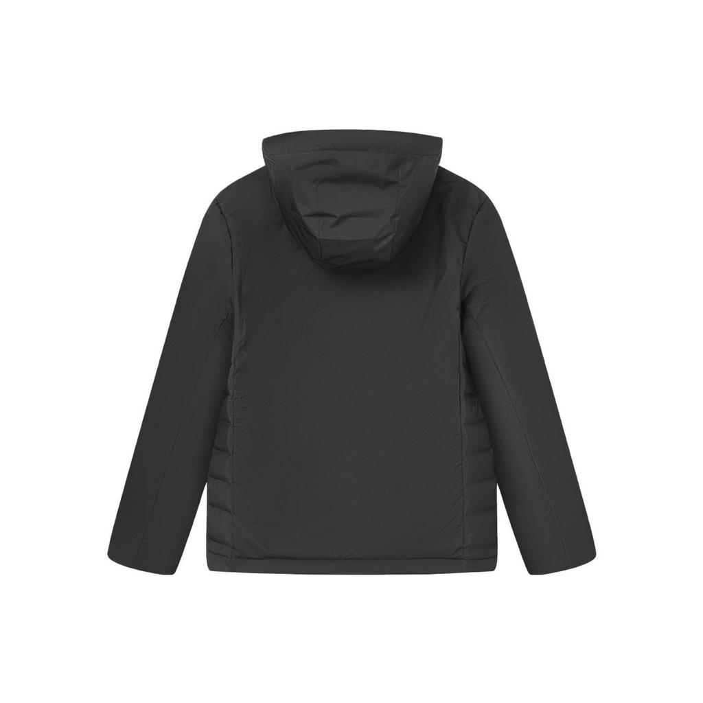 FILA Solid Color Hooded Casual Down Jacket Men outerwear Black F51M347918A-BK