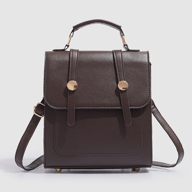 Women s Backpack 2025 New Fashion Versatile Retro Student Small Backpack Multifunctional Handheld Travel Bag Trendy коричневый