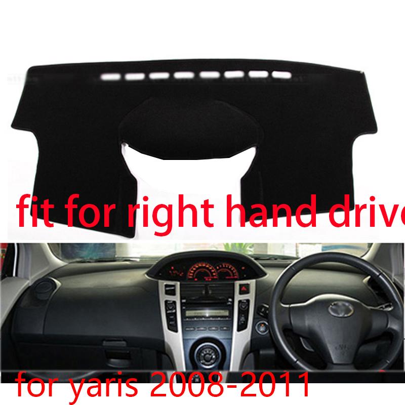 For Toyota Yaris 2008 2009 2010 2011 Right and Left Hand Drive Car Dashboard Covers Mat Shade Cushion Pad Carpets Accessories Red Edge