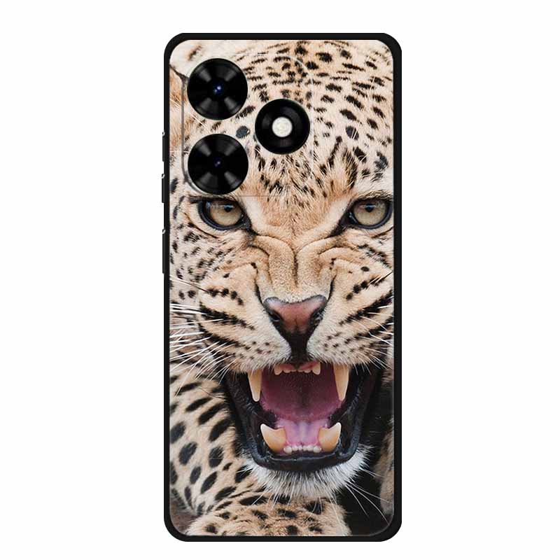 Case For Tecno Spark Go 2024 Animals Painted TPU Silicone Soft Phone Cover for Spark Go2024 BG6 Protector Wolf Shockproof Para