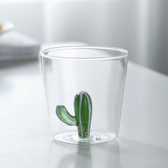 Pahar din Sticlă cu Bule 3D Realizat Manual Formă Tridimensională Animal și Plantă Formă Rezistent la Căldură Pahar Borosilicat pentru Băuturi & Cadouri