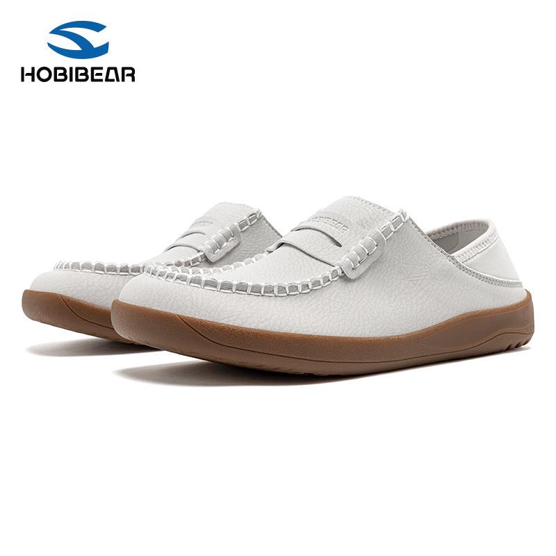 HOBIBEAR Men s Wide-Toe Leather Loafers - Soft Sole Slip-On Casual Moccasins for Spring & Autumn. 37