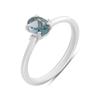 Silver Ring with London Blue Topaz 0.572ct, Item Weight 1.68 G (2188629)