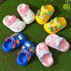 Girls' Sandals, Children's Summer Indoor Soft-Soled Anti-Slip Slippers for Infants and Toddlers, Cartoon Closed-Toe Hole Shoes for Boys.