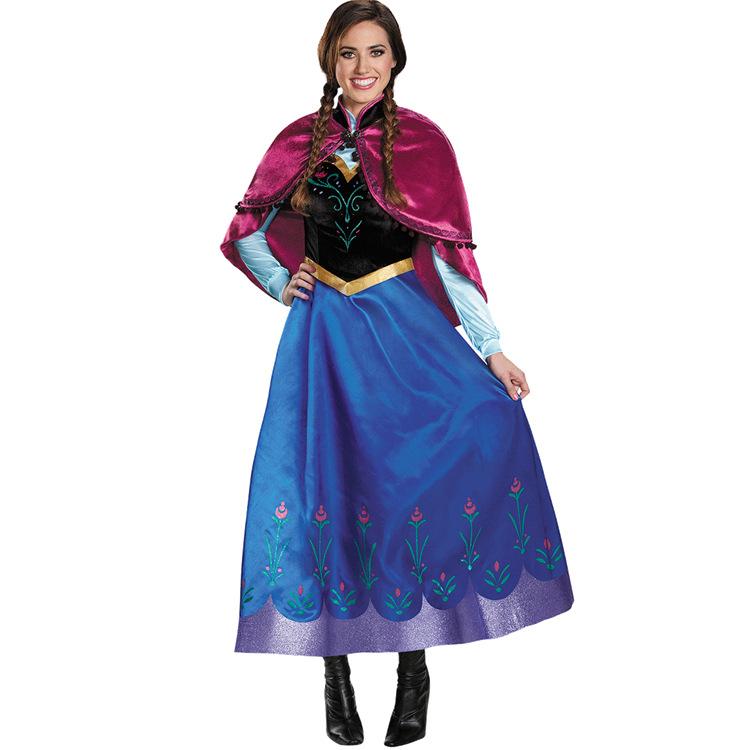 Halloween Kostüm Cosplay Anime Anna Elsa Prinzessinnenkleid Erwachsenenkleid Kleid Cosplay Kostüm